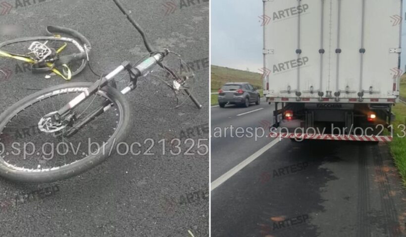 Caminhoneiro é preso após invadir acostamento e matar ciclista em Caçapava