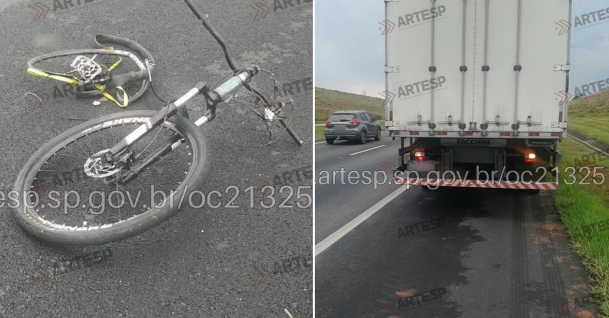 Caminhoneiro é preso após invadir acostamento e matar ciclista em Caçapava