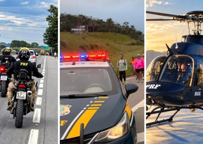 De carro, moto, drone e até helicóptero, PRF reforça segurança de romeiros na Via Dutra