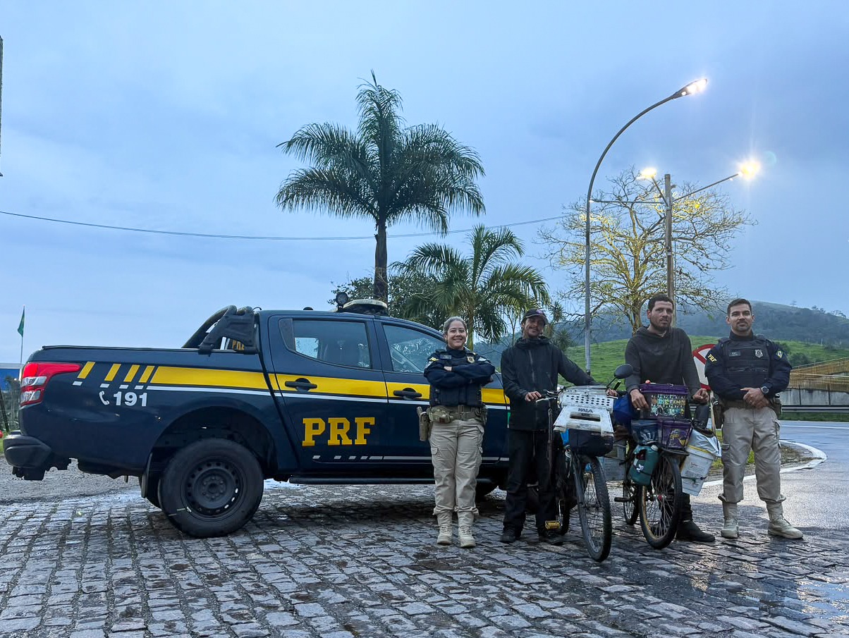Operação Aparecida 2026 ajuda PRF a localizar ciclista uruguaio desaparecido