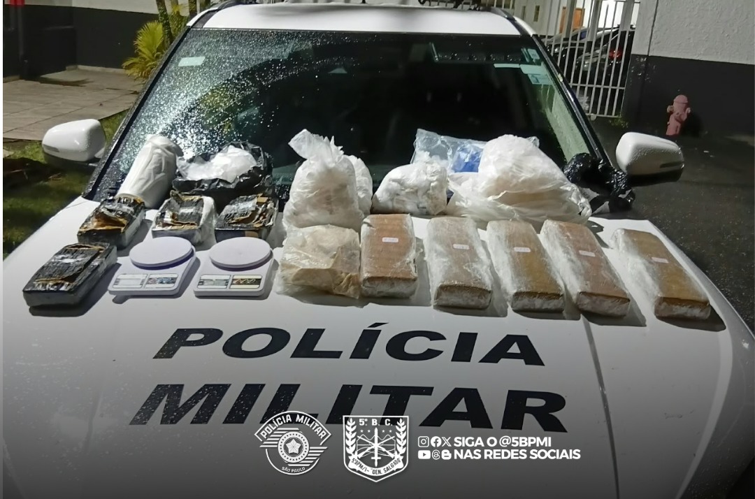 Morador ouve barulhos no quintal e encontra mais de 12 kg de drogas em Pinda