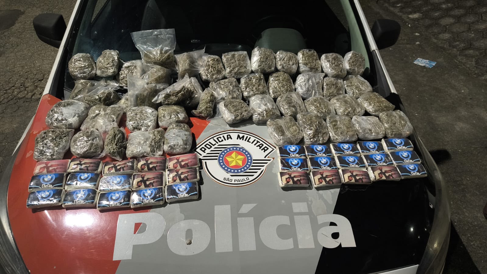 Mulher é presa com quase 8 kg de drogas em ônibus na Rodovia Presidente Dutra, em Aparecida