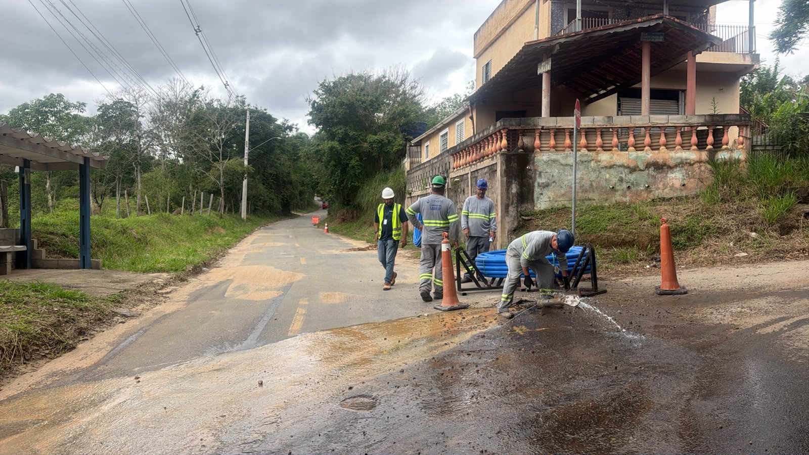 obras de saneamento no Capuava em São José dos Campos