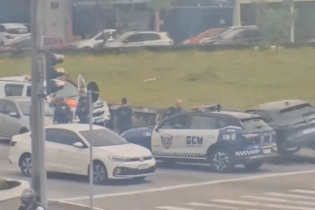 Homem é detido após fugir de veículo furtado e bater em poste em São José dos Campos. CSI monitorou o carro e ajudou a PM na localização