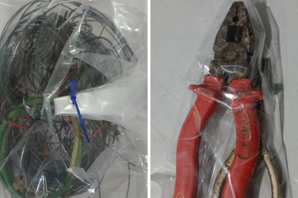 Homem é preso em flagrante suspeito de furtar fios elétricos e componentes da instalação da EMEI Thiago Silva Santos, em Jacareí.