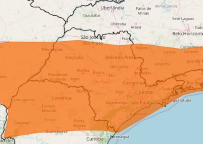Inmet emite alerta laranja de tempestade para o Vale do Paraíba nesta quarta-feira (14), com chuva forte, ventos e risco de granizo.