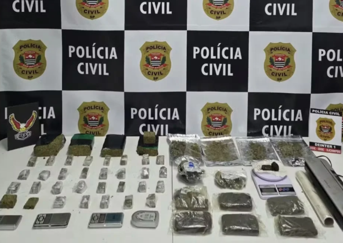 Homem é preso suspeito de vender drogas pelas redes sociais em São José dos Campos. Polícia Civil apreende cerca de 5 quilos de maconha.