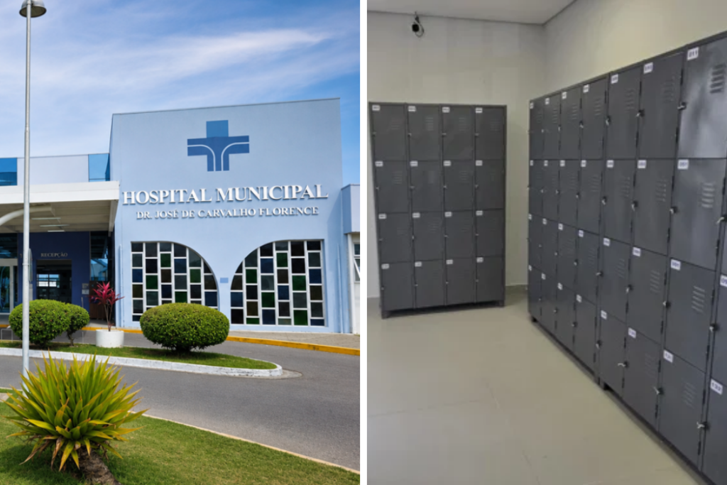 Hospital Municipal de São José dos Campos implanta guarda-volumes para acompanhantes. Serviço funcionará das 7h às 23h.