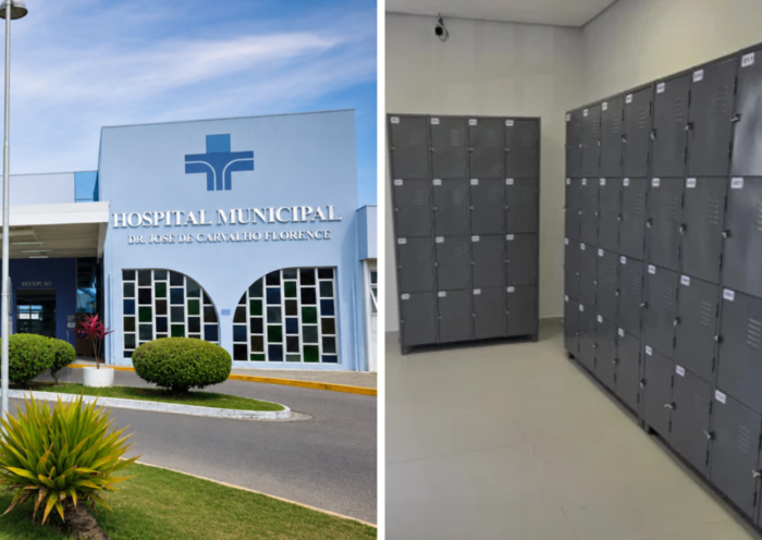 Hospital Municipal de São José dos Campos implanta guarda-volumes para acompanhantes. Serviço funcionará das 7h às 23h.