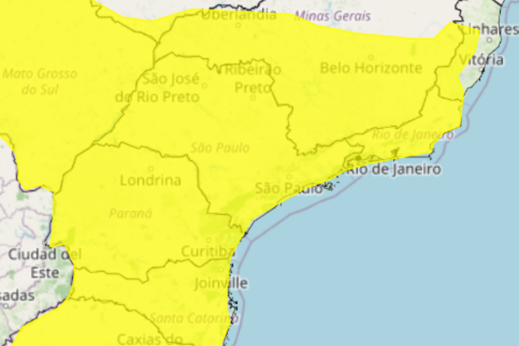 Inmet emite alertas de tempestade para o Vale do Paraíba entre quinta-feira (22) e sábado (24), com previsão de chuva forte, ventos e granizo.
