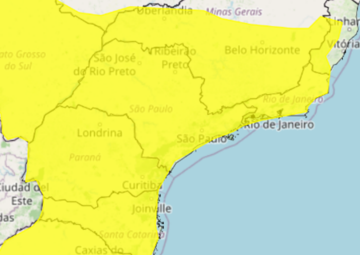 Inmet emite alertas de tempestade para o Vale do Paraíba entre quinta-feira (22) e sábado (24), com previsão de chuva forte, ventos e granizo.