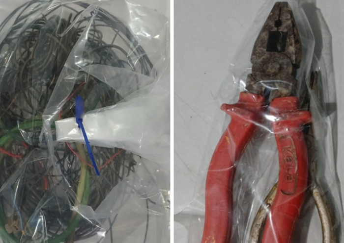 Homem é preso em flagrante suspeito de furtar fios elétricos e componentes da instalação da EMEI Thiago Silva Santos, em Jacareí.