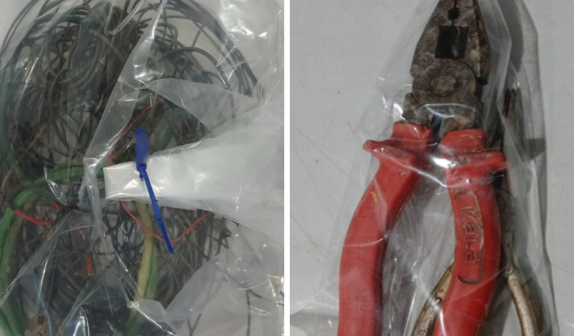 Homem é preso em flagrante suspeito de furtar fios elétricos e componentes da instalação da EMEI Thiago Silva Santos, em Jacareí.
