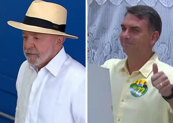 Lula e Flávio Bolsonaro votam no primeiro turno das Eleições 2026 e comentam a disputa pela Presidência da República neste domingo (4).