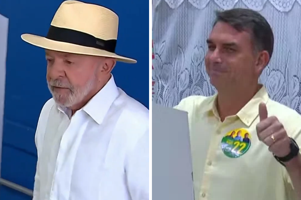Lula e Flávio Bolsonaro votam no primeiro turno das Eleições 2026 e comentam a disputa pela Presidência da República neste domingo (4).